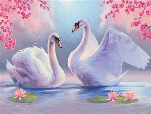 DIY diamond painting embroidery swan