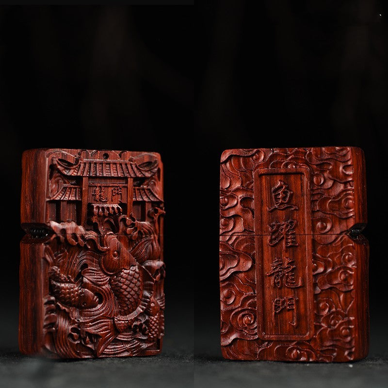 Wood Carved Windproof Lighter Gift