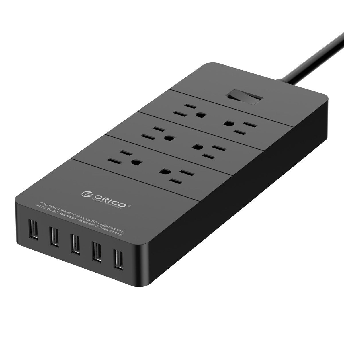 Travel Power Strip With USB Porous Charging Portable Storage