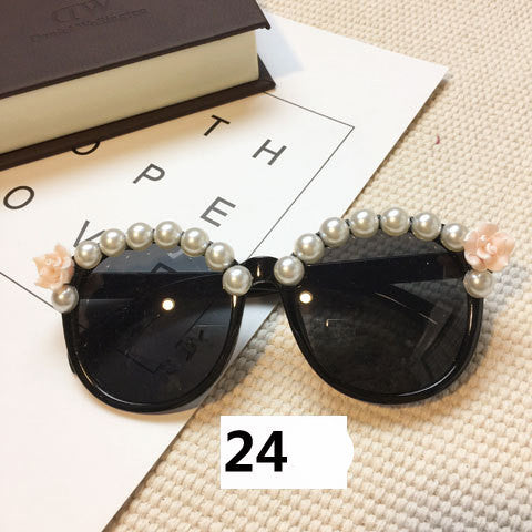 Handmade flower diamond sunglasses