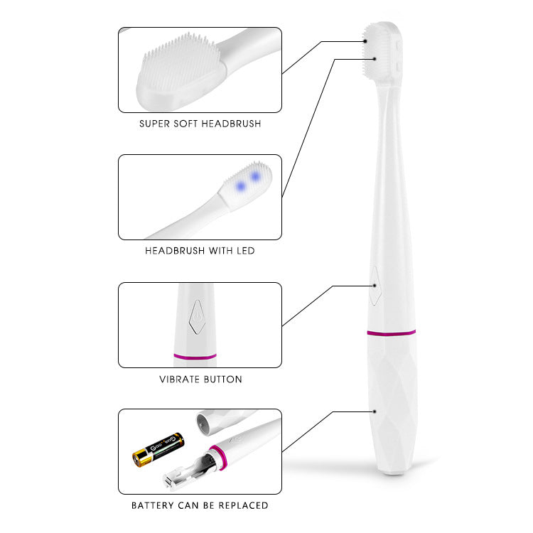 Blue Light Emitting Electric Toothbrush Cleaning Care