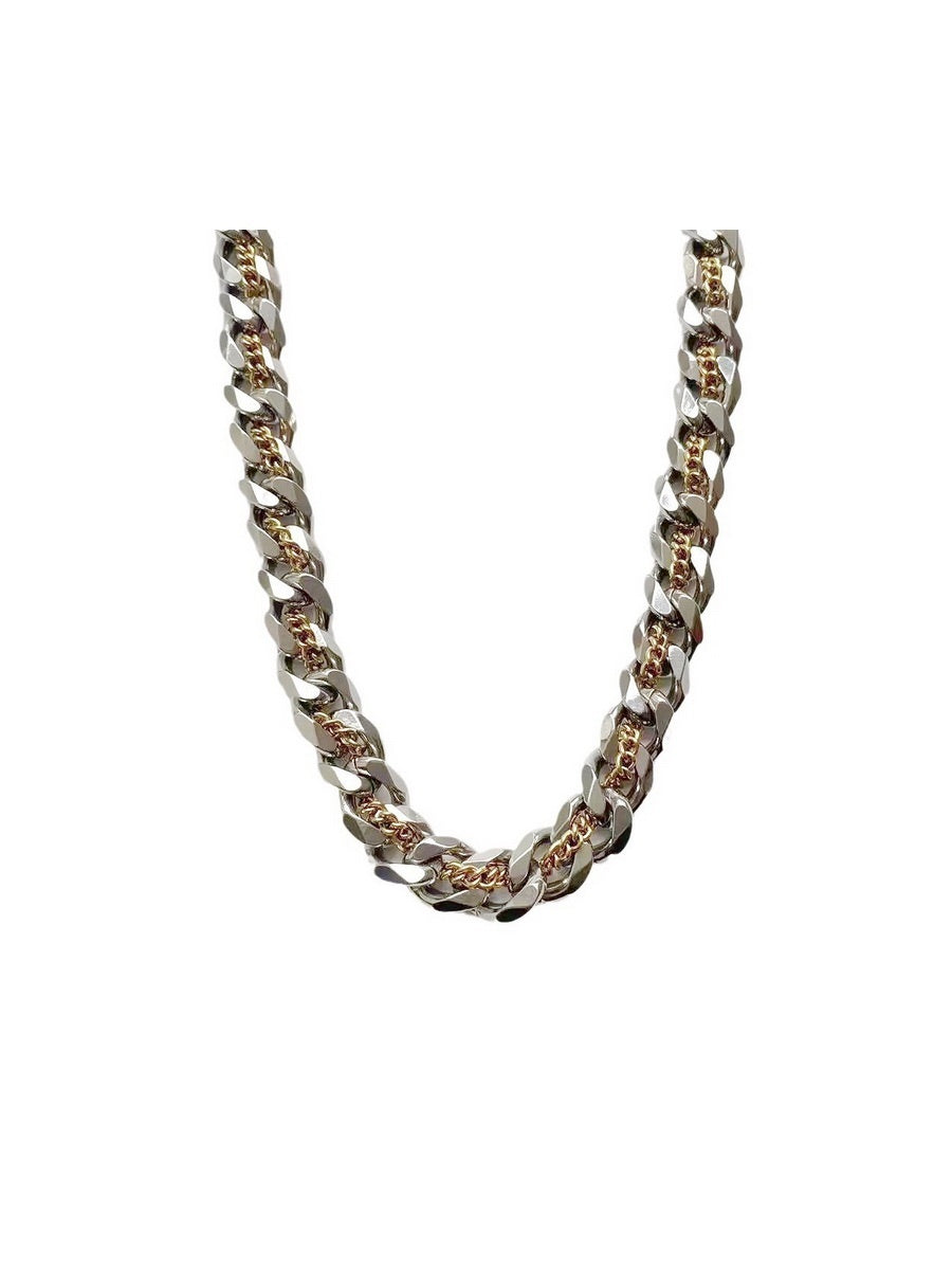 Cuban Golden Titanium Steel Male Clavicle Chain