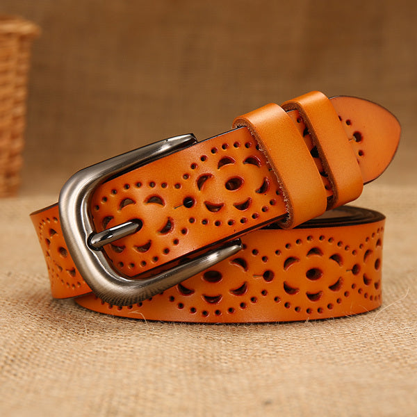 Ceinture creuse en cuir pour femme