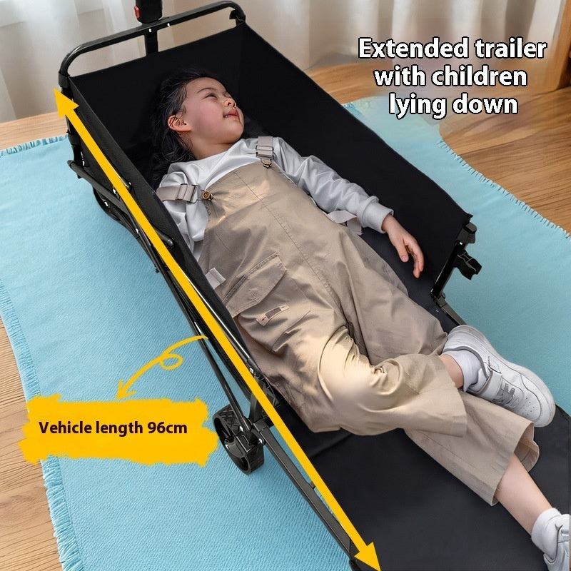 Rear Open Camping Outdoor Folding Cart