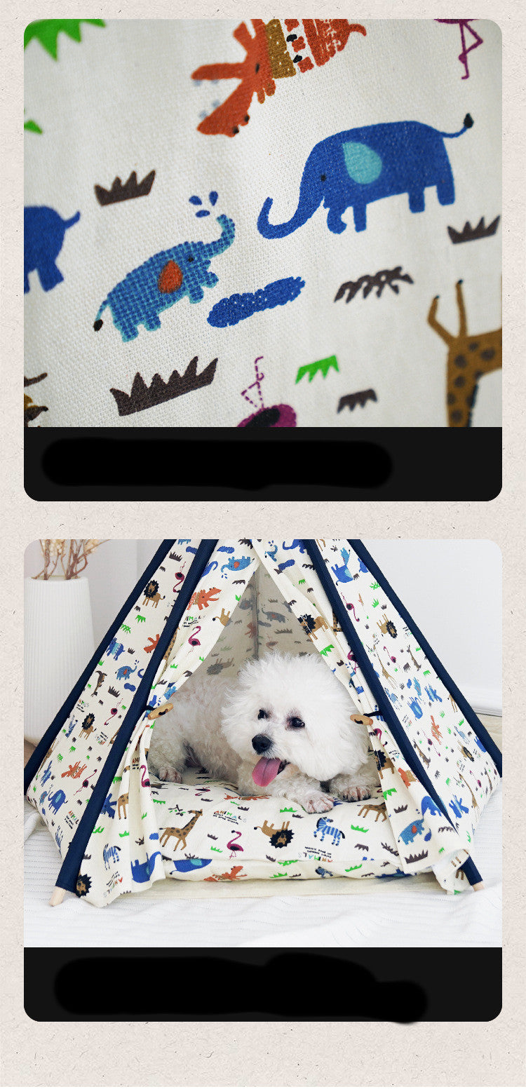 Pet Tent Cat Litter Removable And Washable Cotton Canvas