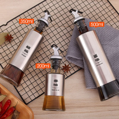 Stainless steel kitchen oil bottle seasoning pot