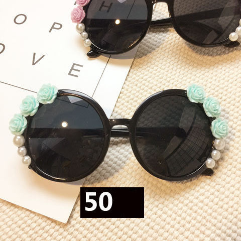 Handmade flower diamond sunglasses