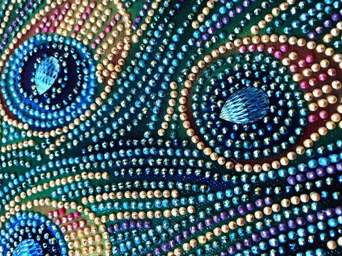 Peacock girl diamond painting