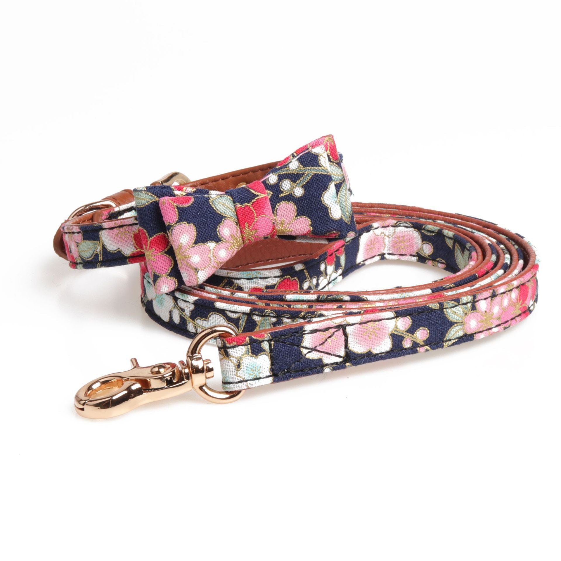 Japanese dog collar leash set
