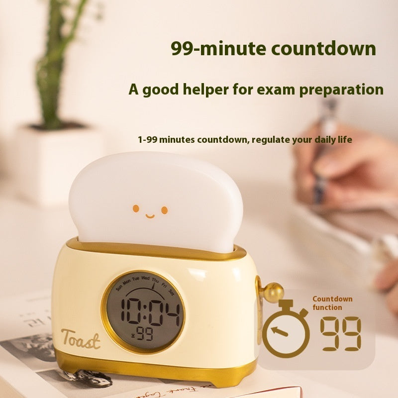 Bread Maker Alarm Clock Small Night Lamp Student