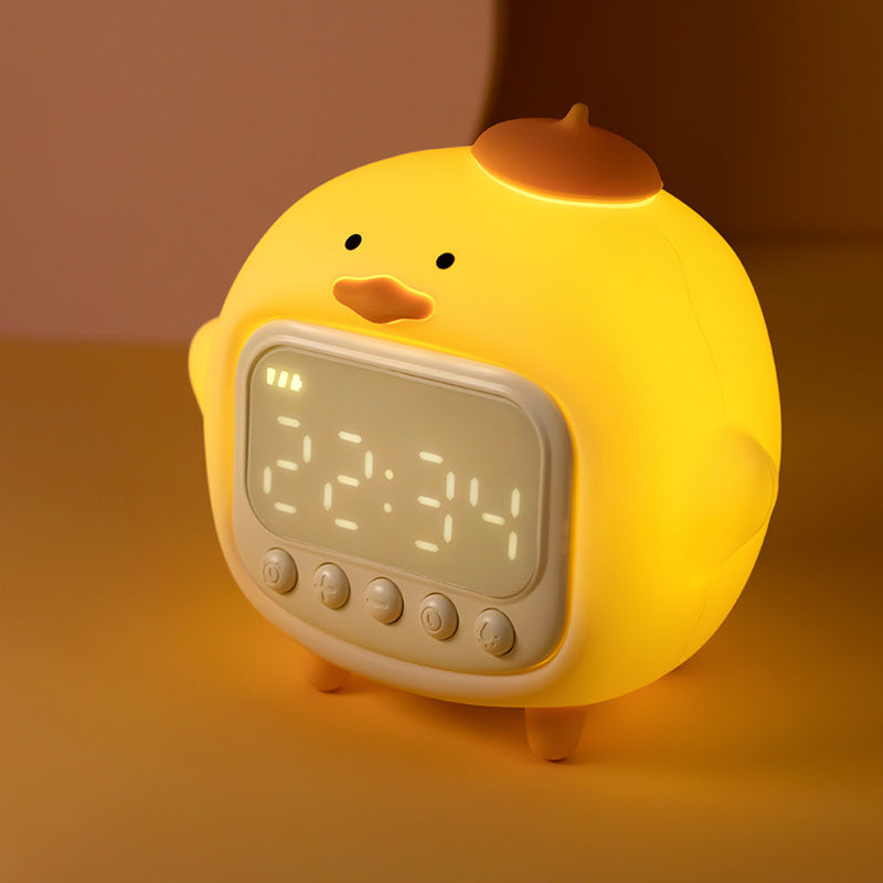 Smart Wake-up Hug Duck Alarm Clock Night Light