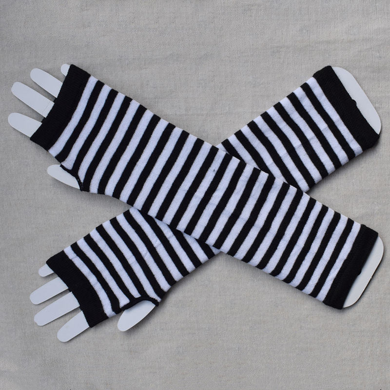 Cute knitted fingerless half finger gloves