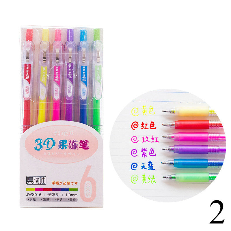Piece Set of 3D Jelly Pen Painting Pen Set
