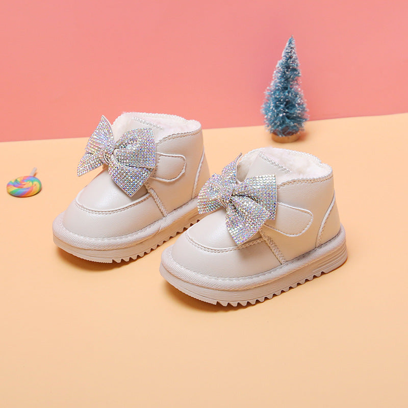 Baby princess toddler cotton shoes soft soled cotton boots