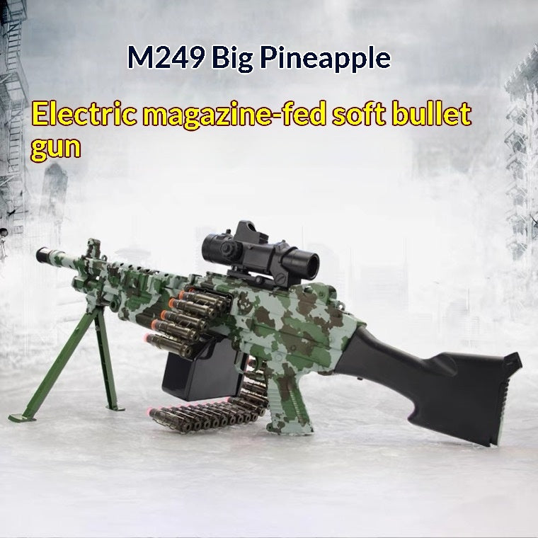 M249 Pineapple Light Machine Gun Electric Toy For Kids