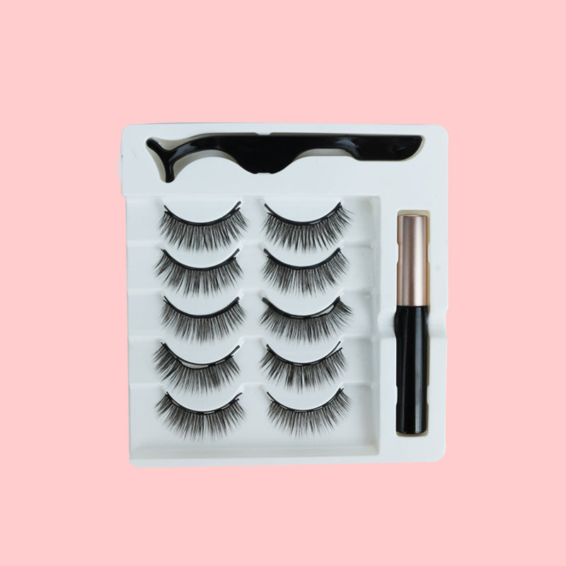 Imitation mink hair magnetic suction false eyelashes