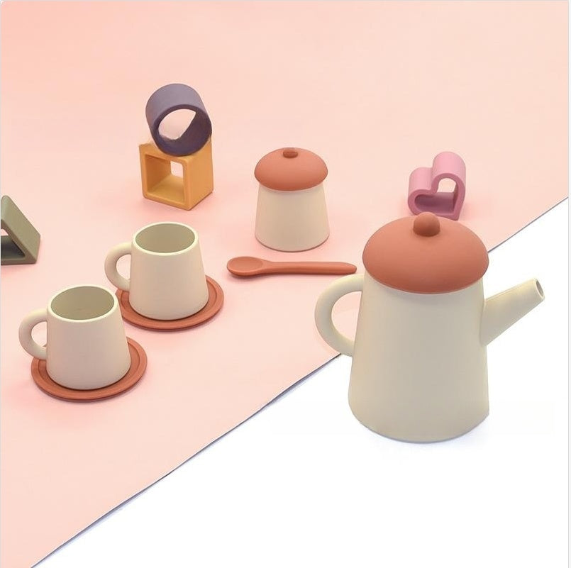 New Children's Simulation Tea Set Play House Toys Edible Silicon