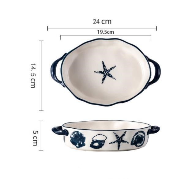 Creative Ceramic Cutlery Household Oven Special Baking Pan