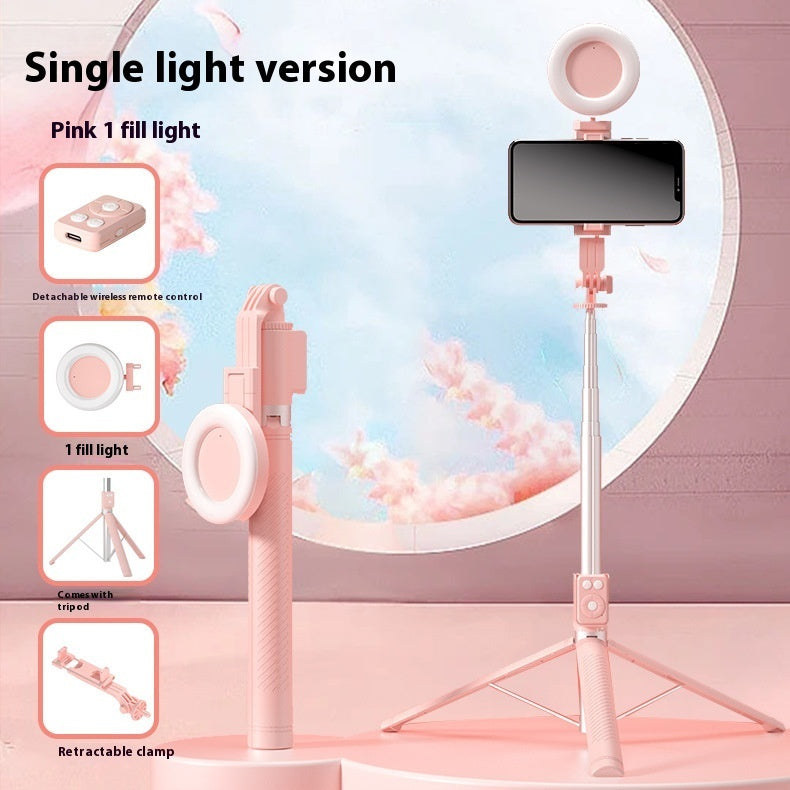 Bluetooth Best-seller On Douyin T12 Selfie Stick Landing 17 M Aviation Aluminum Alloy Rod Live Tripod