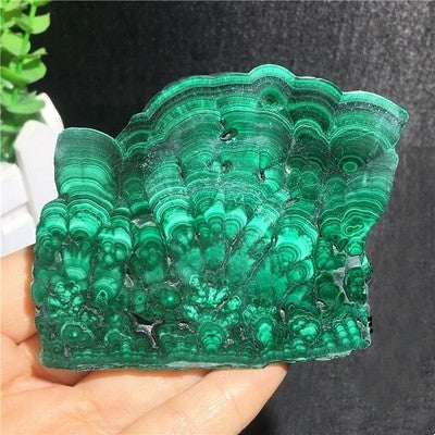 Natural Malachite Green Grinding Slice Mineral Specimen Ornamental Stone