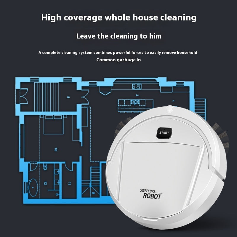 Robot de nettoyage intelligent, aspiration, balayage, lavage intégrés, collecteur de poussière USB