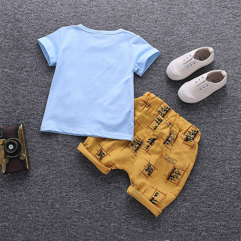Short-sleeved gentleman tie set