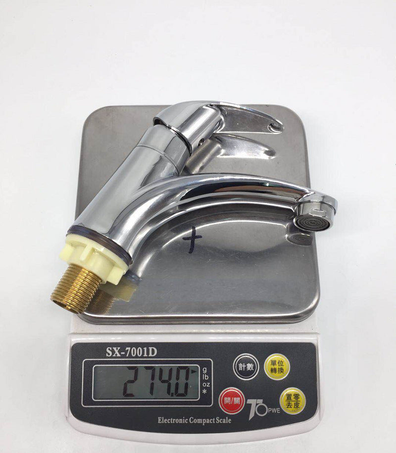 Single cold single handle basin faucet