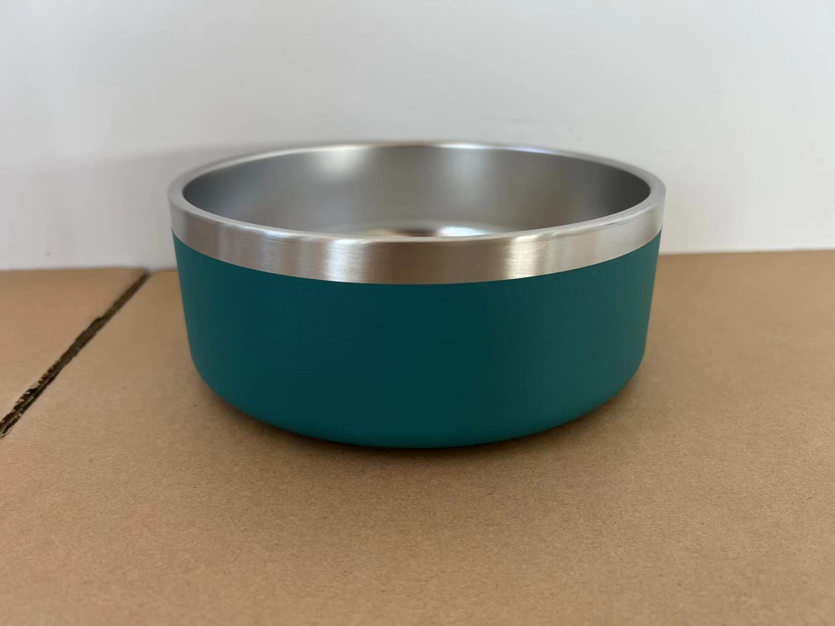 Gamelle pour Chien en Acier Inoxydable 304 Intérieur et Extérieur avec Coussinet en Gel de Silice