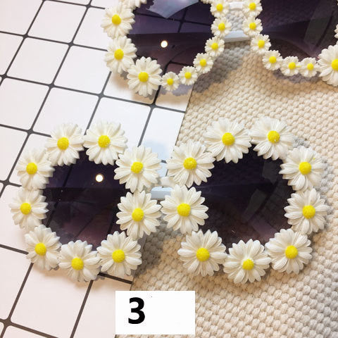 Handmade flower diamond sunglasses