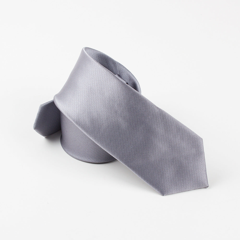 Polyester Yarn Jacquard Fashion Monochrome Thread Tie