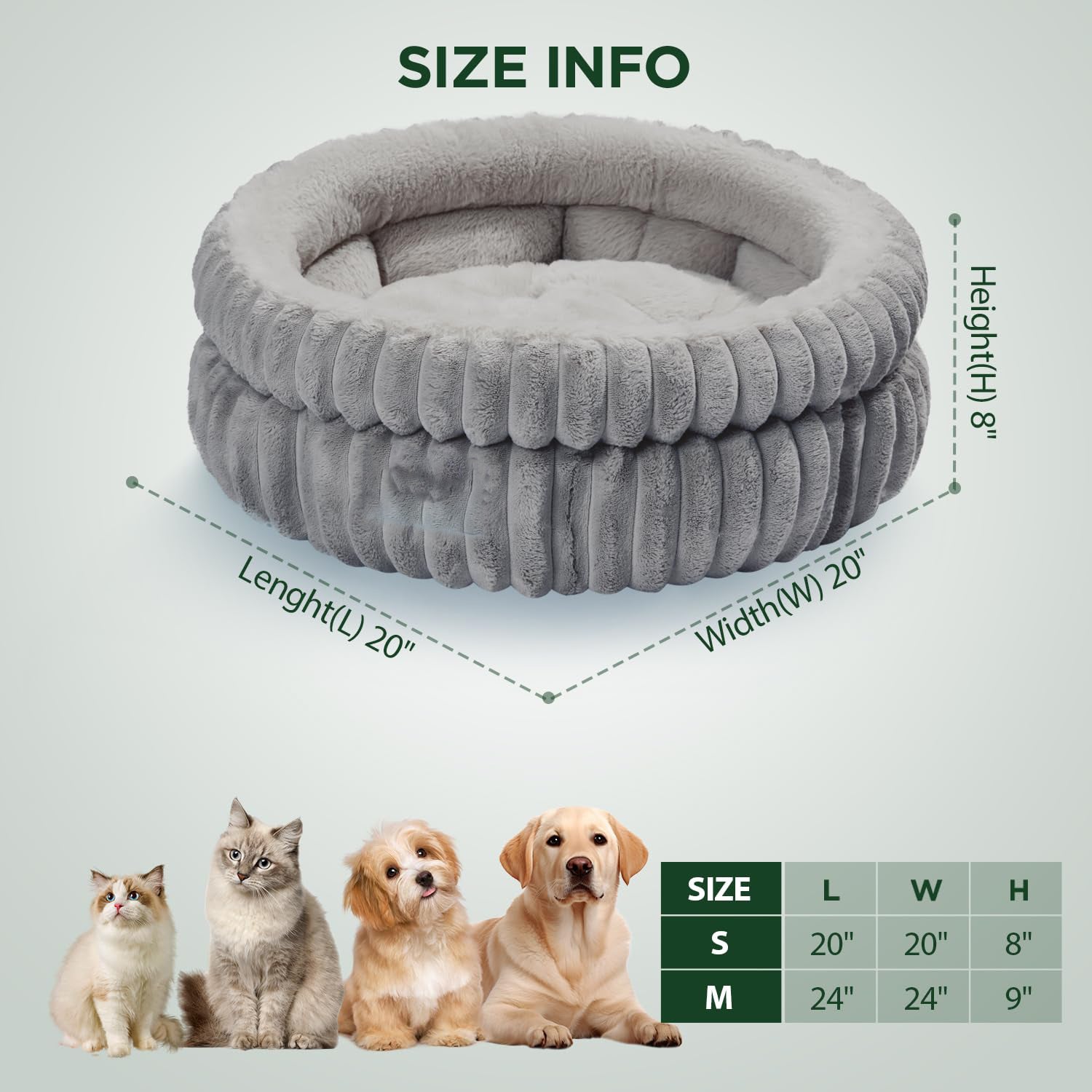 Cat Bed Kitten Bed Washable Cat Beds For Indoor Cats Super Soft Plush Faux Fur PetBed For Puppy And Kitten With Anti-Slip Bottom