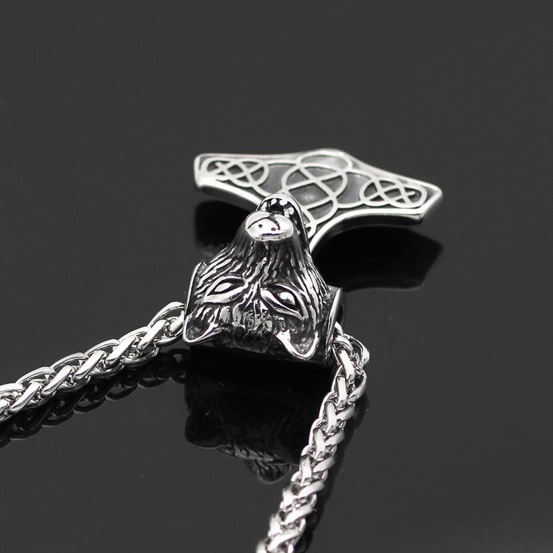 Hammer Titanium Steel Necklace