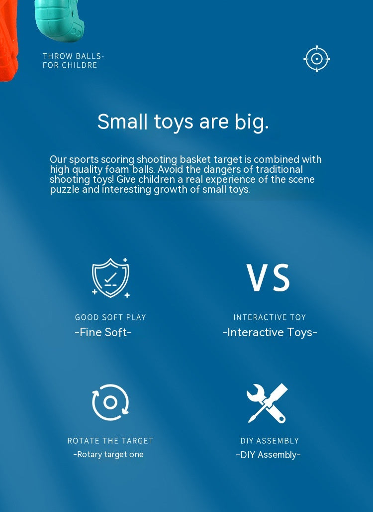 Parent-child Interactive Electric Rotating Target Soft Bullet Gun Educational Toy Sports Shooting Automatic Gun Target