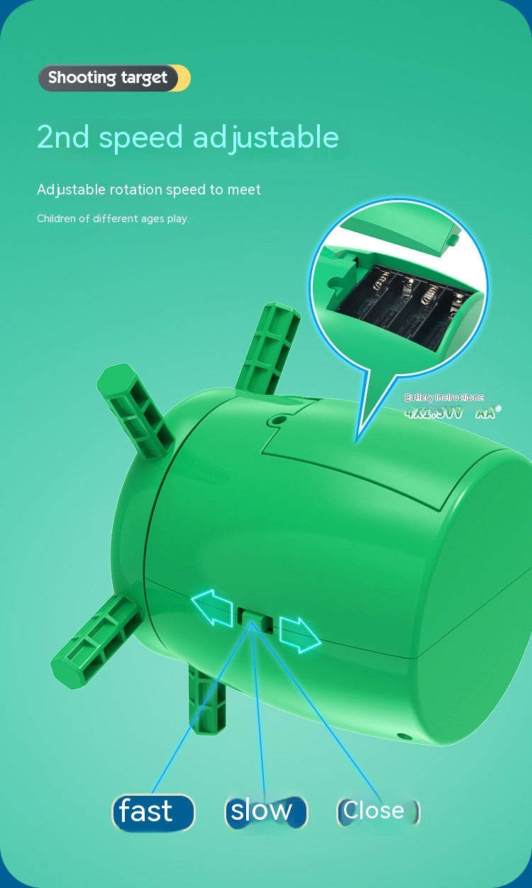 Parent-child Interactive Electric Rotating Target Soft Bullet Gun Educational Toy Sports Shooting Automatic Gun Target