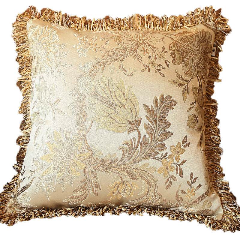 European Style Living Room Sofa Tassel Pillow Cover