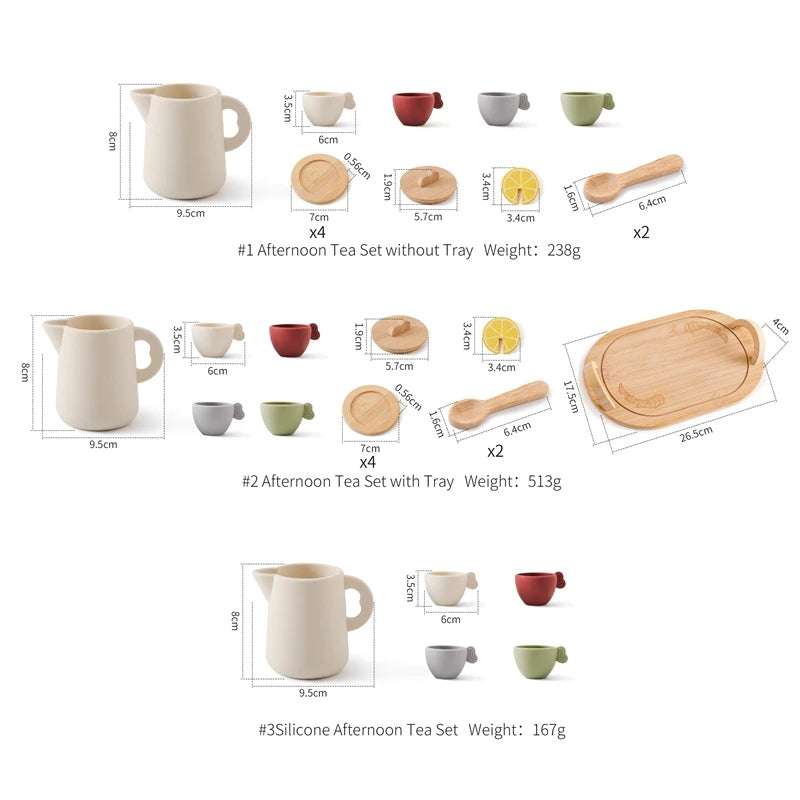 Wooden Simulation Play House Afternoon Tea Toy