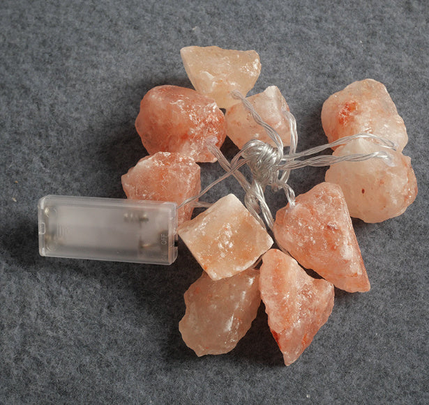 Crystal Salt Light LED Lighting Chain Himalayan Rose Salt Light Decorative String USB Salt Stone Night Light