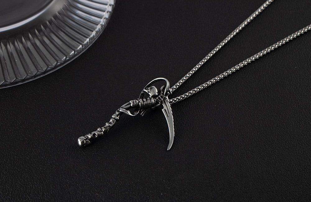 Men's Vintage Death God Titanium Steel Pendant Necklace