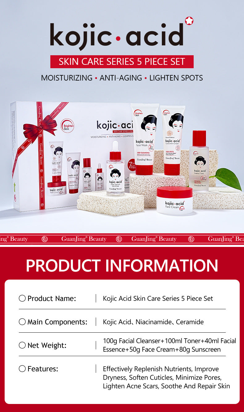 Kojic Acid Toner And Lotion Set Suit Brightening Skin