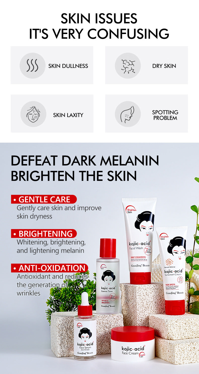 Kojic Acid Toner And Lotion Set Suit Brightening Skin