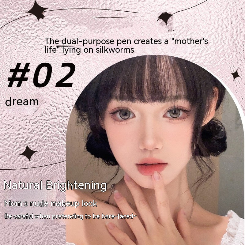 Double-headed Eye Shadow Pen High-gloss Brightening Double-effect Three-dimensional Eyeliner