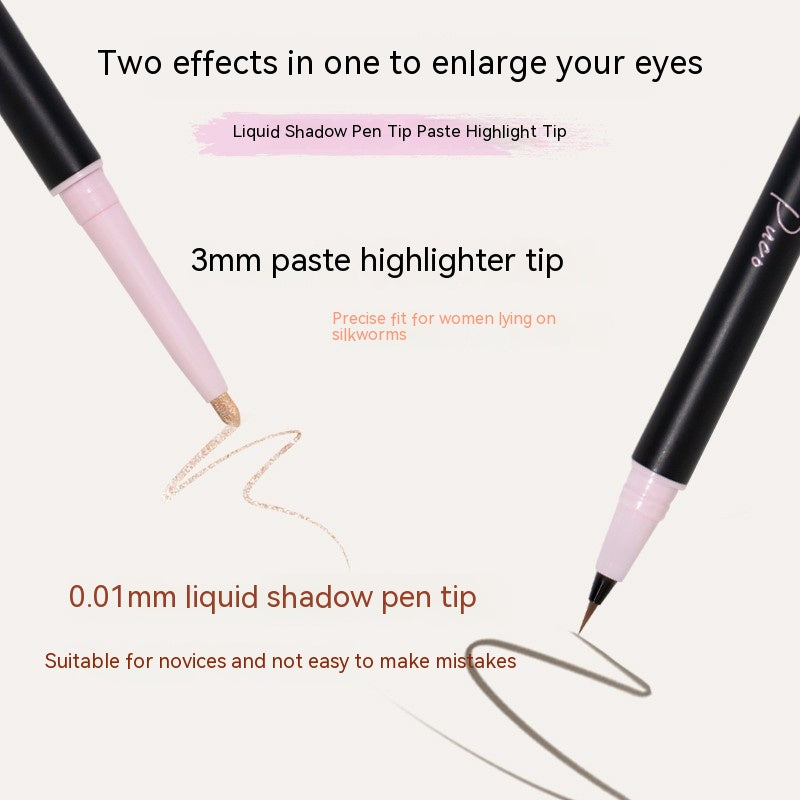 Double-headed Eye Shadow Pen High-gloss Brightening Double-effect Three-dimensional Eyeliner