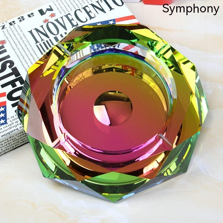 Fashion Crystal Ashtray European-style Home Colorful Style