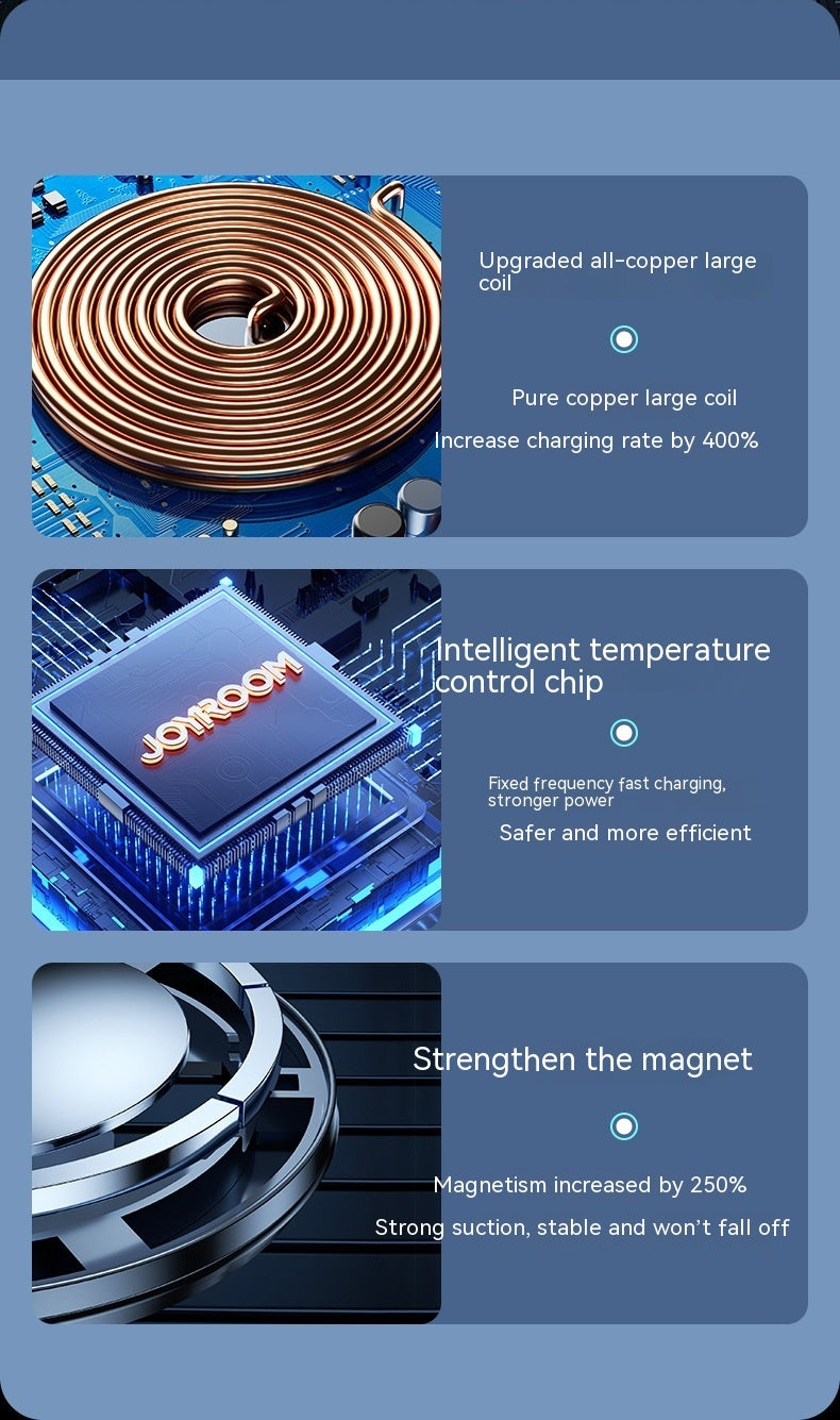 Magnetic Suction Wireless Charging Stand Car Air Outlet Lazy