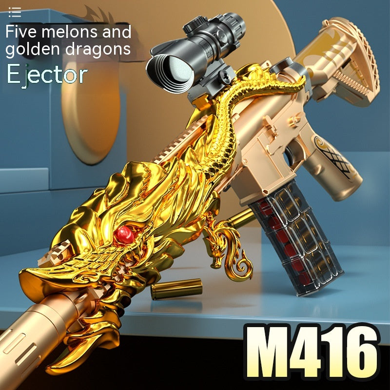 Manual Shell Throwing Soft Bullet Gun Five-claw Golden Dragon Magazine Feeding Toy