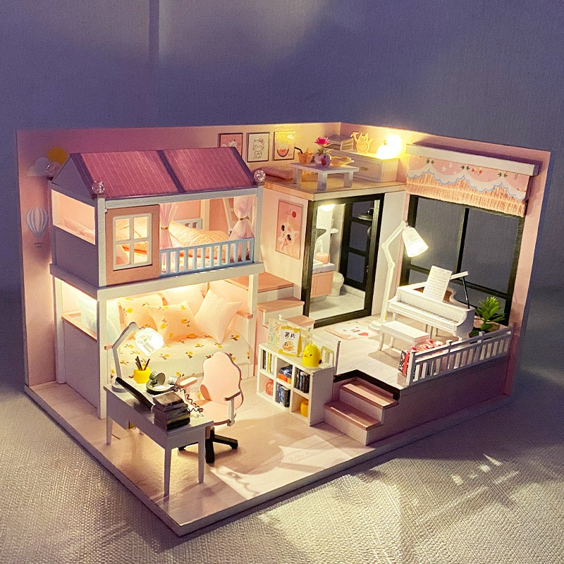 Diy Cottage My Room Hand-assembled Attic Building Toys
