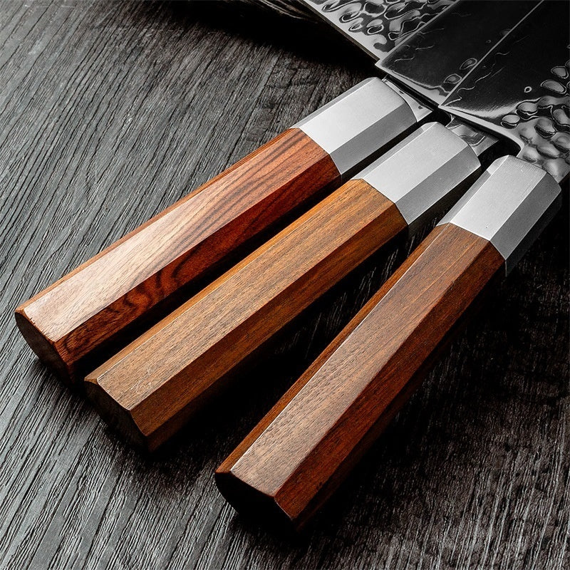 Damascus Sanhe Steel Forging Kitchen Knife Household