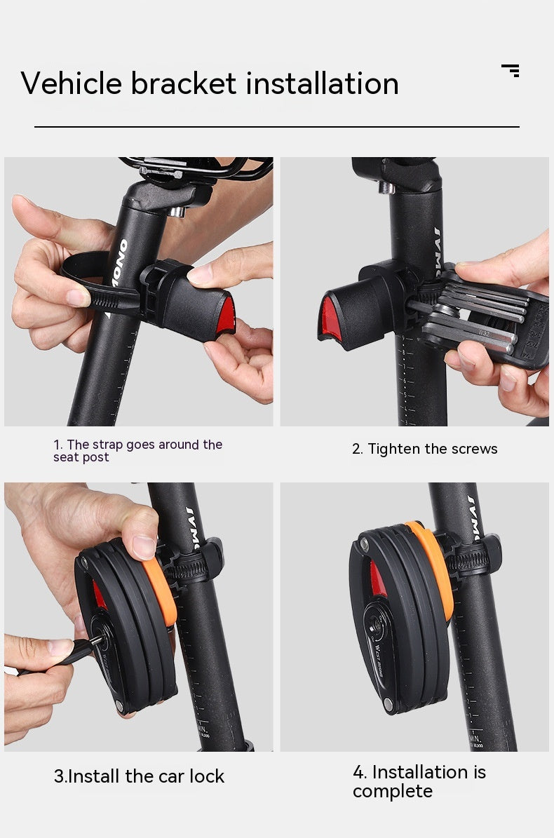 Anti-theft Key Mountain Bike Electric Car Chain Lock Motorcycle Folding Lock