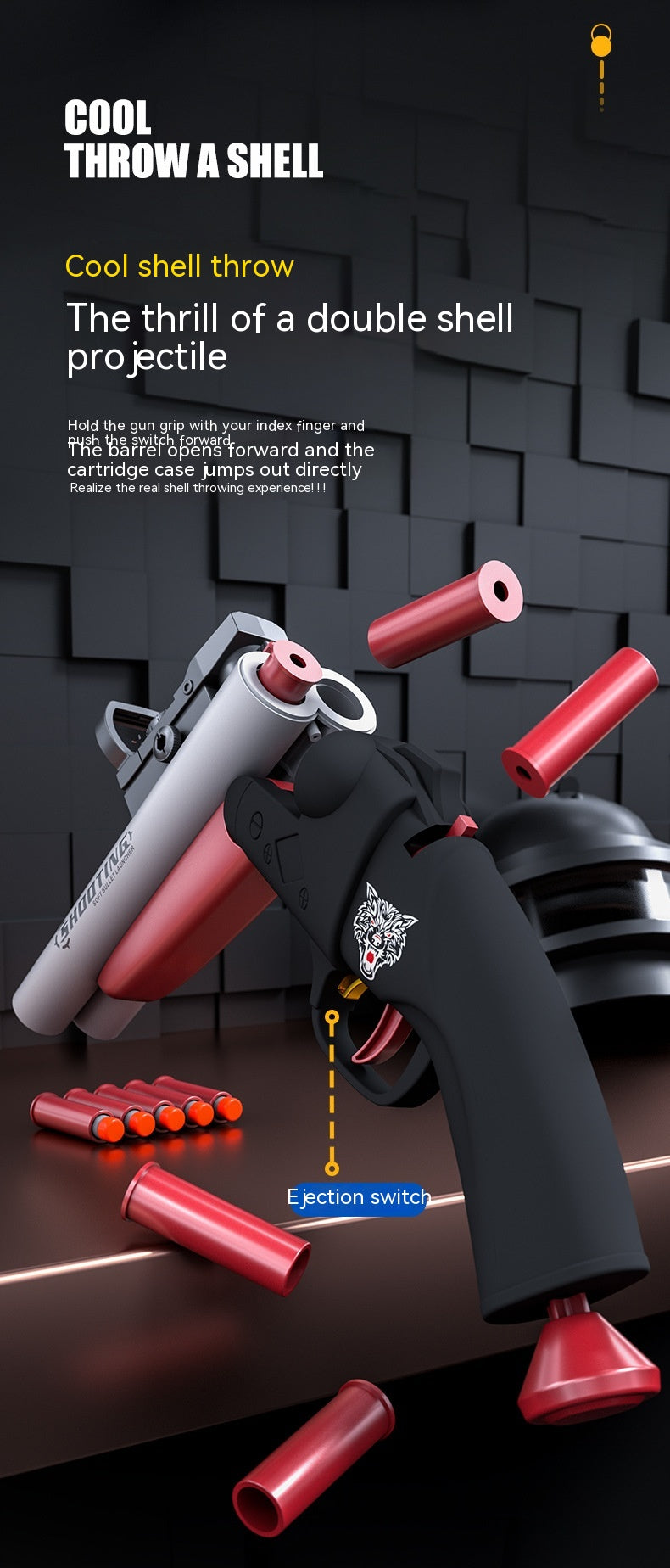 Double-tube Spray Shell Soft Bullet Gun Boy Toy Gun