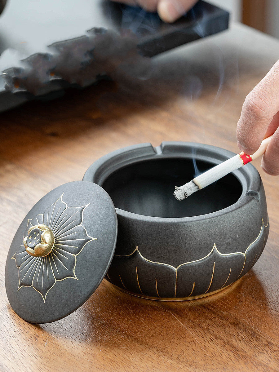 Ashtray Creative Personality Trend With Cover